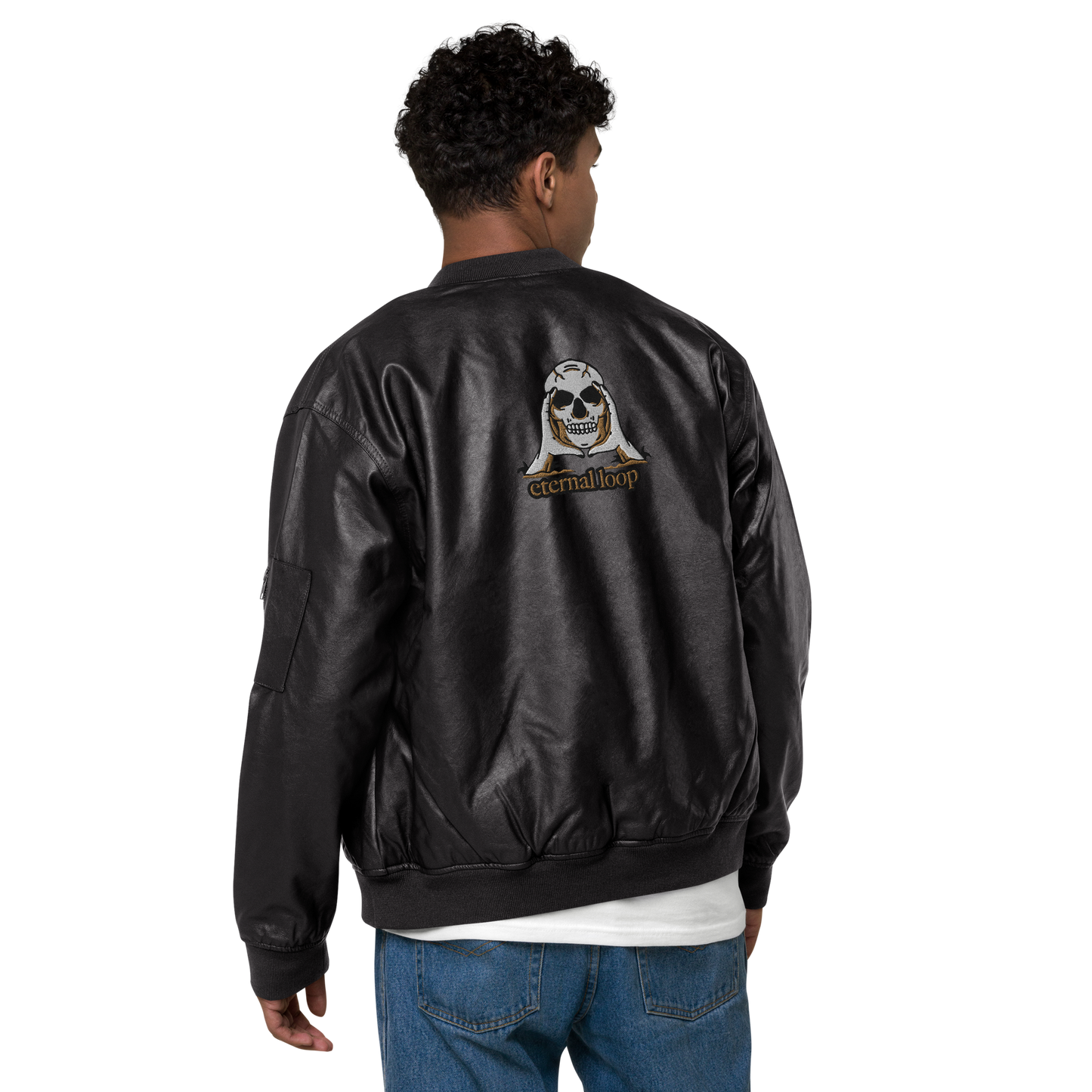 Enigma - Men's Leather Bomber Jacket