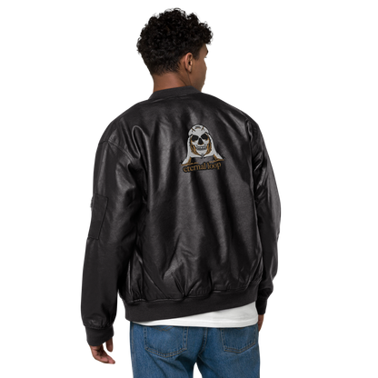 Enigma - Men's Leather Bomber Jacket