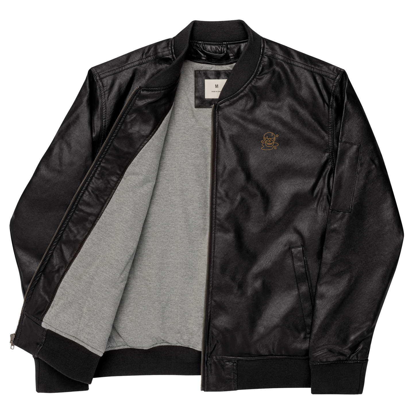 Enigma - Men's Leather Bomber Jacket