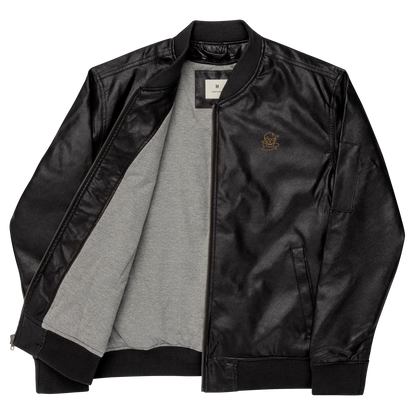 Enigma - Women's Leather Bomber Jacket