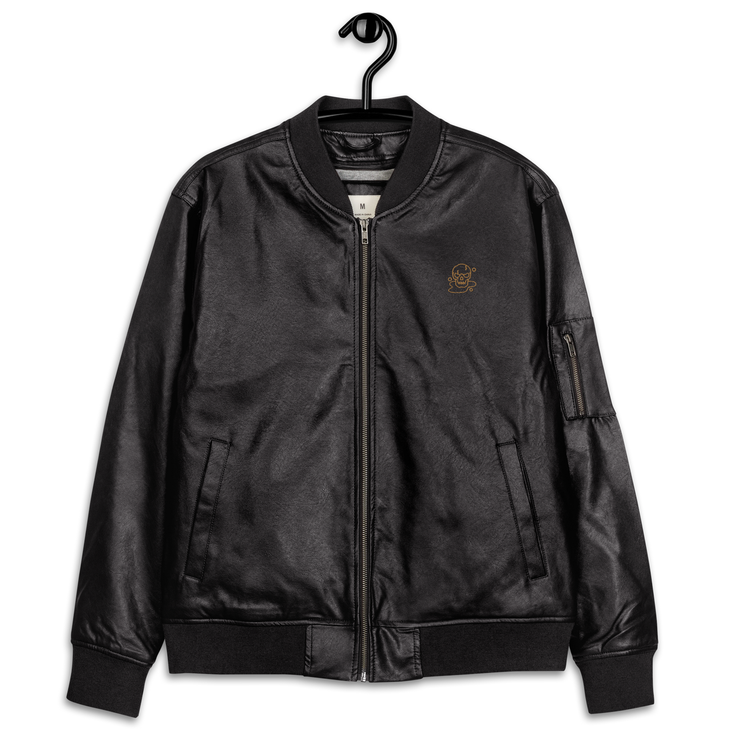 Enigma - Women's Leather Bomber Jacket