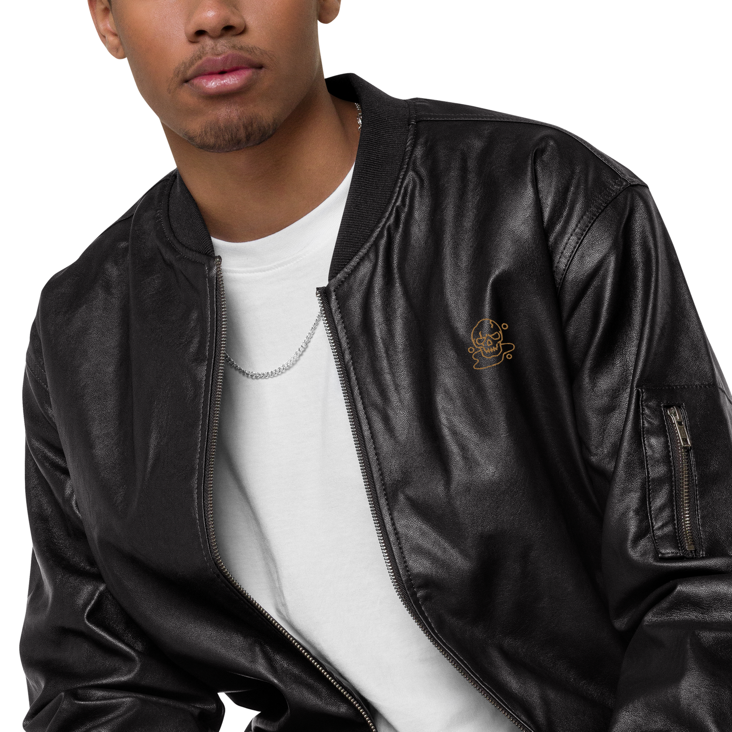 Enigma - Men's Leather Bomber Jacket