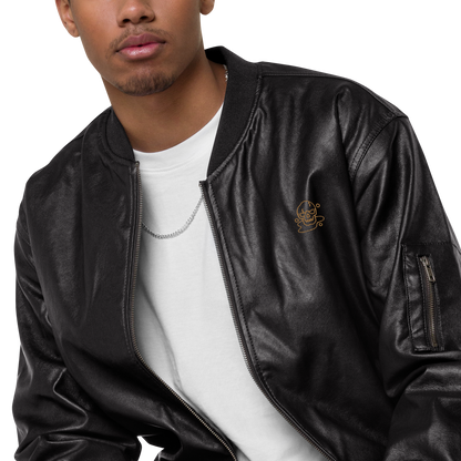 Enigma - Men's Leather Bomber Jacket