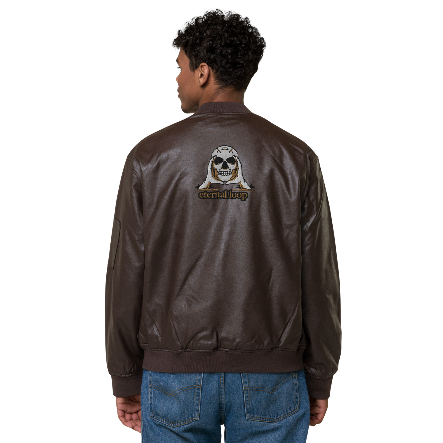 Enigma - Men's Leather Bomber Jacket