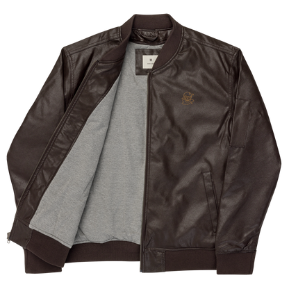 Enigma - Men's Leather Bomber Jacket