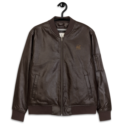 Enigma - Women's Leather Bomber Jacket