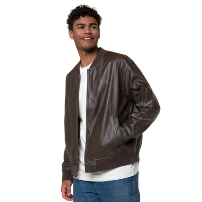 Enigma - Men's Leather Bomber Jacket